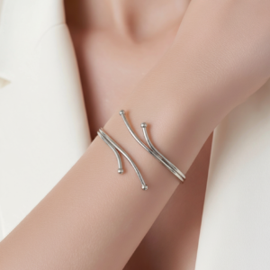 Βραχιόλι Stainless Steel - Silver Orbit Cuff ατσάλινο