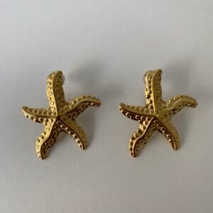 Σκουλαρίκια Stainless Steel - Gold Starfish