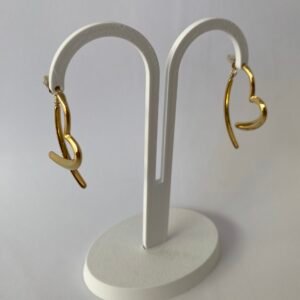 Σκουλαρίκια Stainless Steel - Heart Hoop