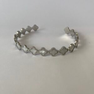 Βραχιόλι Stainless Steel - Silver Enamel Cuff