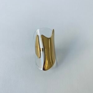 Ατσάλινο δαχτυλίδι Golden Curve