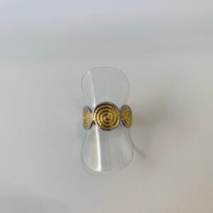 Ατσάλινο δαχτυλίδι - Elegant Silver-Gold