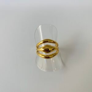 Ατσάλινο δαχτυλίδι - Elegant Coil Gold