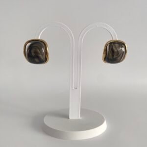 Σκουλαρίκια FENIA BLACK - STAINLESS STEEL