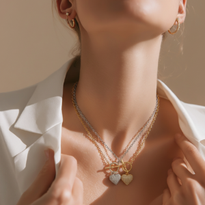 Κολιέ Crystal Heart από Ανοξείδωτο Ατσάλι